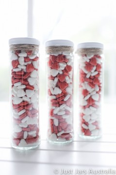 SALE ITEM - 48 x 156ml tall slim glass jars with white lids